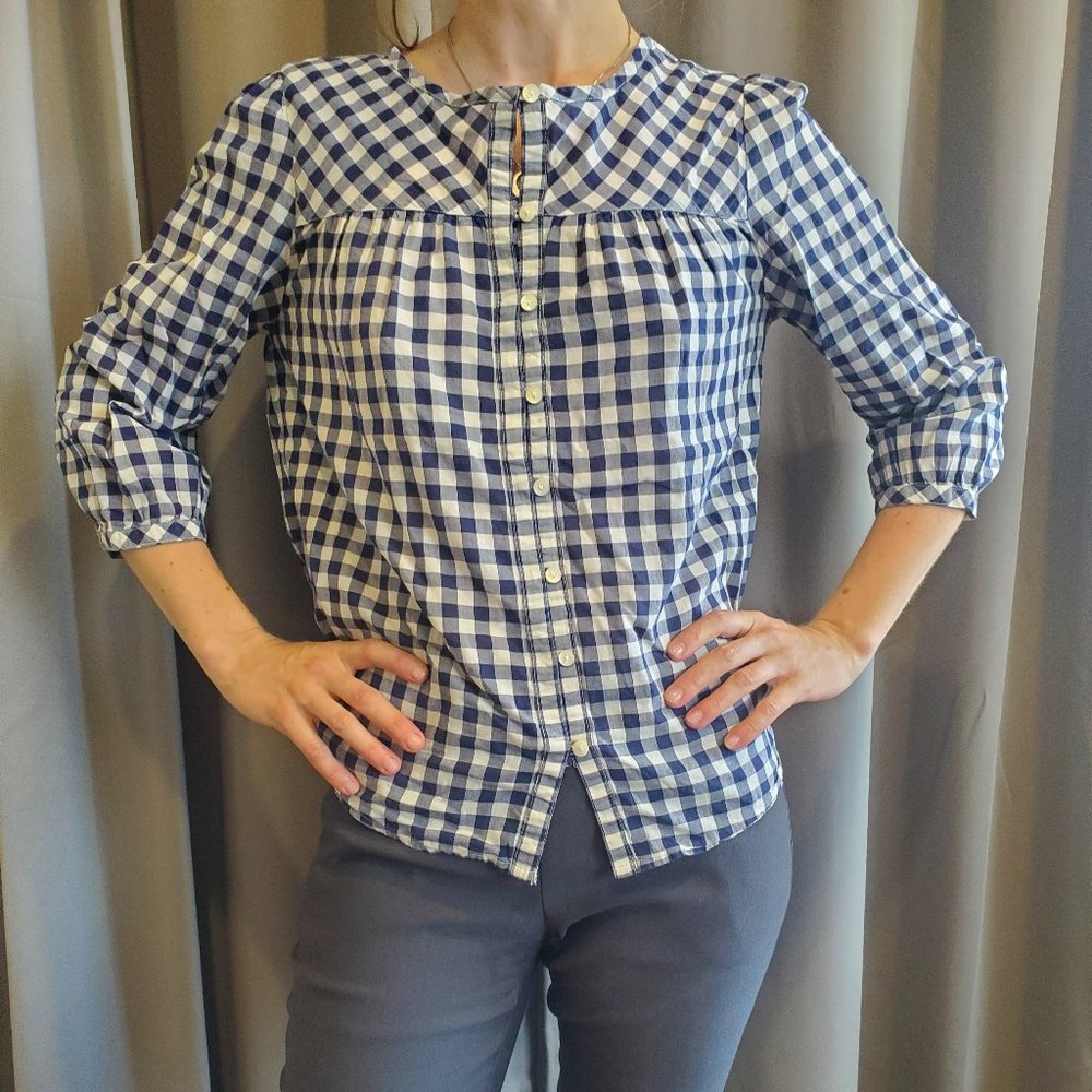 Gap plaid blouse